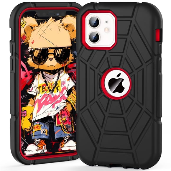Funda Grifobes para iPhone 12 Pro de 6.1 pulgadas, negra y roja, a prueba de golpes