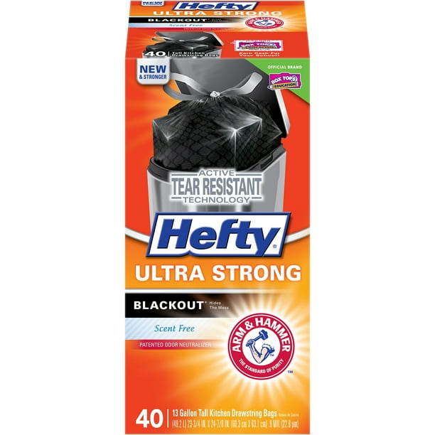 Hefty® Ultra Strong™ Blackout® Scent Free 13 Gallon Tall Kitchen