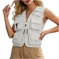 thumbnail image 2 of Hilenly Plus Size Mesh Breathable Fishing Vest for Women Multi-Pockets Photography Travel Hiking Waistcoat Jacket Outdoor Work Photo Cargo Fly Summer Vests, 2 of 7