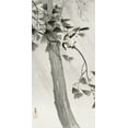 thumbnail image 2 of Koson, Ohara 9x14 Black Ornate Wood Framed with Double Matting Museum Art Print Titled - Long-tailed tit in storm, 2 of 4