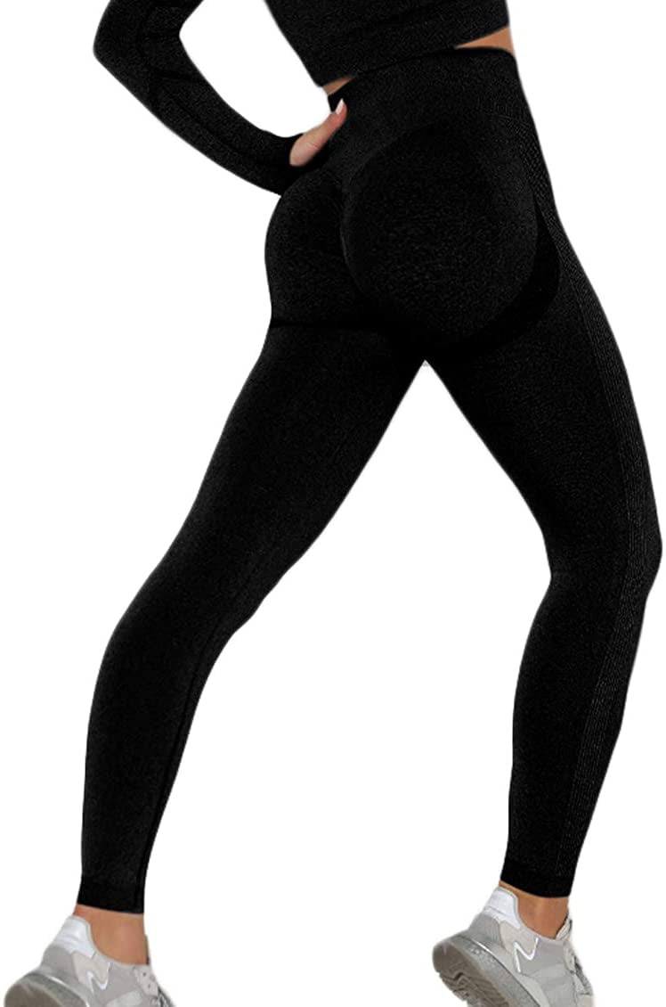 Leggings for Women Butt Lift Tummy Control,Women High Waist Seamless Leggings Anti Cellulite Leggings Workout Yoga Gym