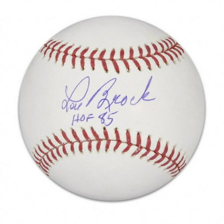 MLB - Lou Brock Autographed Baseball | Details: HOF Inscription