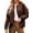 Dark Brown, variant on Jackets for Women Autumn Fashion Cute Jacquard Coats Zip Up Jackets Dressy Casual Wine Red L