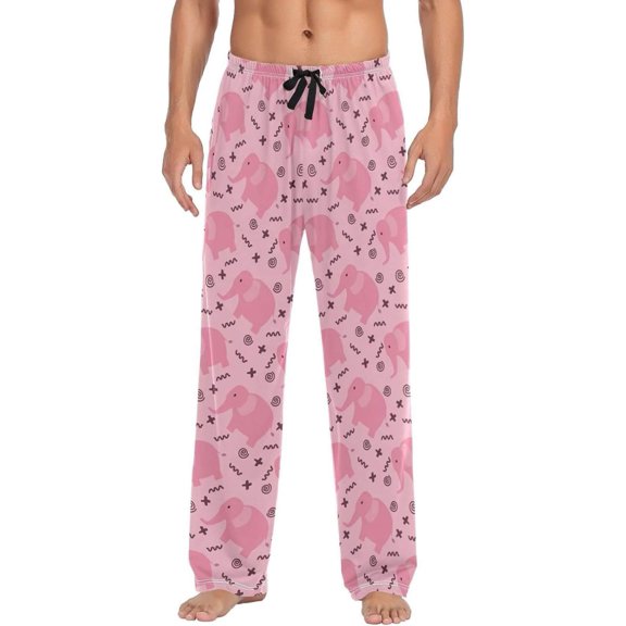 GZHJMY Elephant Pajama Pants for Men, Lounge Pants Lightweight Men Pajama Bottoms with Drawstring Pockets, Christmas New Year Birthday Gifts, Medium