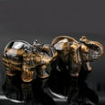 thumbnail image 3 of EOEMY 1.5'' Natural Tiger'S Eye Quartz Elephant Carved Statue Crystal Chakra Decor, 3 of 9