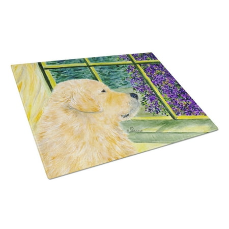 

Caroline s Treasures SS8680LCB Golden Retriever Glass Cutting Board Large 12H x 16W multicolor