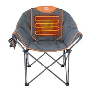 M8TRX Heated Camping Chair, Extra-Wide Outdoor Folding Chair, Supports 350 lbs., USB Charging Port, Heated