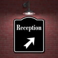 thumbnail image 2 of Reception 45 Degree Up Right Arrow BLACK Aluminum Composite Sign, 8.5"x10", 2 of 9