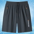 thumbnail image 2 of LIIPEE Men Shorts Casual Solid Color Knee Length Shorts Male Fashion Loose Fit Drawstring Shorts Summer Cool Comfortable Soft Breathable Daily Shorts,Grey12223,XXXL, 2 of 4