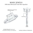 thumbnail image 6 of Rosec Jewels Moissanite Princess Cut Engagement Ring 3 Carat - D-VS1 Quality Certified - 8 mm Moissanite Solitaire Ring, 10K White Gold, US 10.50, 6 of 9