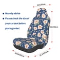 thumbnail image 3 of Wukai Flower Full Set Car Seat Covers with Soft Padding Universal Auto Front Seats Protector and Cushion Mat, 3 of 5