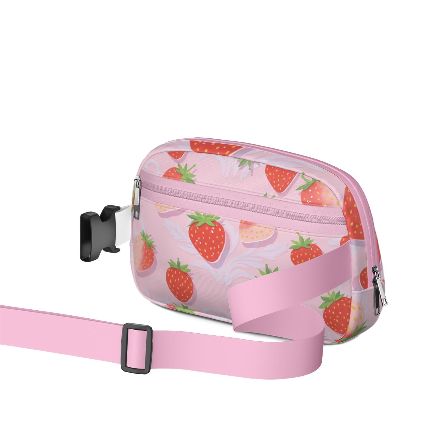 Waist Packs Bag Strawberry Fashion Belt Bag Small Cross Body Bags for Women Casual Waist Packs with Adjustable Strap Waterproof Belt Bag for Daily Leisure Music Festival/Event