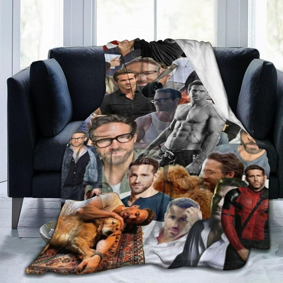 Ryan Reynolds Blanket Anti-Pilling Throw Blanket Plush Blanket Lightweight & Ultra-Soft, Warm & Comfy Flannel Fleece Blanket for Couch, Bed, Sofa, 50x60