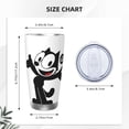 thumbnail image 4 of Vaso de 20 oz de Felix The Cat, taza de viaje para café con aislamiento al vacío de acero inoxidable, taza de café, taza de viaje con tapa, taza térmica para exteriores, 4 of 8
