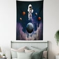 thumbnail image 4 of Outer Space Tapestry, Astronaut in the Outer Space with the Planets Globe Satellite Energy Eternity Theme, Wall Hanging for Bedroom Living Room Dorm Decor, 60W X 80L Inches, Multi, by Ambesonne, 4 of 5