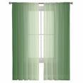 thumbnail image 3 of Green Ombre Sheer Curtains 63 Inches Length 2 Panels Set, Window Sheer Curtains for Living Room/Bedroom, Modern Gradient Abstract Art Light Filtering Rod Pocket Curtain 52'' x 63'' x 2, 3 of 7