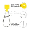 thumbnail image 4 of Uxcell Fishing Line Sinker Slider, with Duo Lock Snap Sinker Slider Weight Connector 6# Yellow 10Pcs, 4 of 6