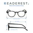 thumbnail image 6 of Readerest Round Blue Light Blocking Reading Glasses (Black, 2.00 Magnification) Computer Glasses, fashionable for men and women, Anti Glare, Anti Eyestrain, UV protection, peepers glasses, 6 of 7