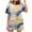 Multicolor 5, variant on Summer Outfits for Women 2 Piece Casual Crewneck Short Sleeve T Shirt and Shorts Graphic Print Lounge Pajamas Set