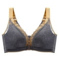 thumbnail image 5 of Samickarr Minimizer Front Closure Bras For Women Full Coverage Women'S Bra Wire Free Underwear Large Size Thin Cup Lace Sexy Bra, 5 of 7