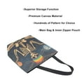 thumbnail image 3 of FORMRS Womens Canvas Tote Bag with Zipper Inner Pocket Shoulder Handbag, Skeleton with Rainbow, 3 of 7