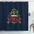 thumbnail image 1 of Ambesonne Joy Shower Curtain, Ornate Xmas Theme Motif, 69"Wx84"L, Multicolor, 1 of 3