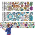 thumbnail image 1 of Pósteres gigantes para colorear Pasimy Mandala Animals, 30 x 300 cm, 3 unidades, 1 of 7