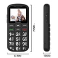 thumbnail image 3 of Big Button Mobile Phone SOS for Elderly Senior Cell Phone (Black) - Medihill, 3 of 11