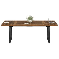 Tribesigns Large Conference Table, 70.9 Inches Rectangular Office Desk, Rustic Wood Conference Meeting Room Table for 6-8 People, Business Seminar Tables, Breakroom, Reception Office Furniture