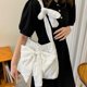 thumbnail image 4 of Bolso de compras elegante y diario para niñas Bolso de lona con lazo de moda, 4 of 8
