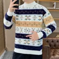 thumbnail image 5 of Suéteres de punto para hombres, jersey de polar de color sólido, ropa popular coreana cálida para hombre, prendas de punto nuevas en sudadera estilo Harajuku, 5 of 5