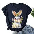 thumbnail image 2 of PVCS Womens Tops Easter Women's Printed Short Sleeved Round Neck Shirt, 2 of 4