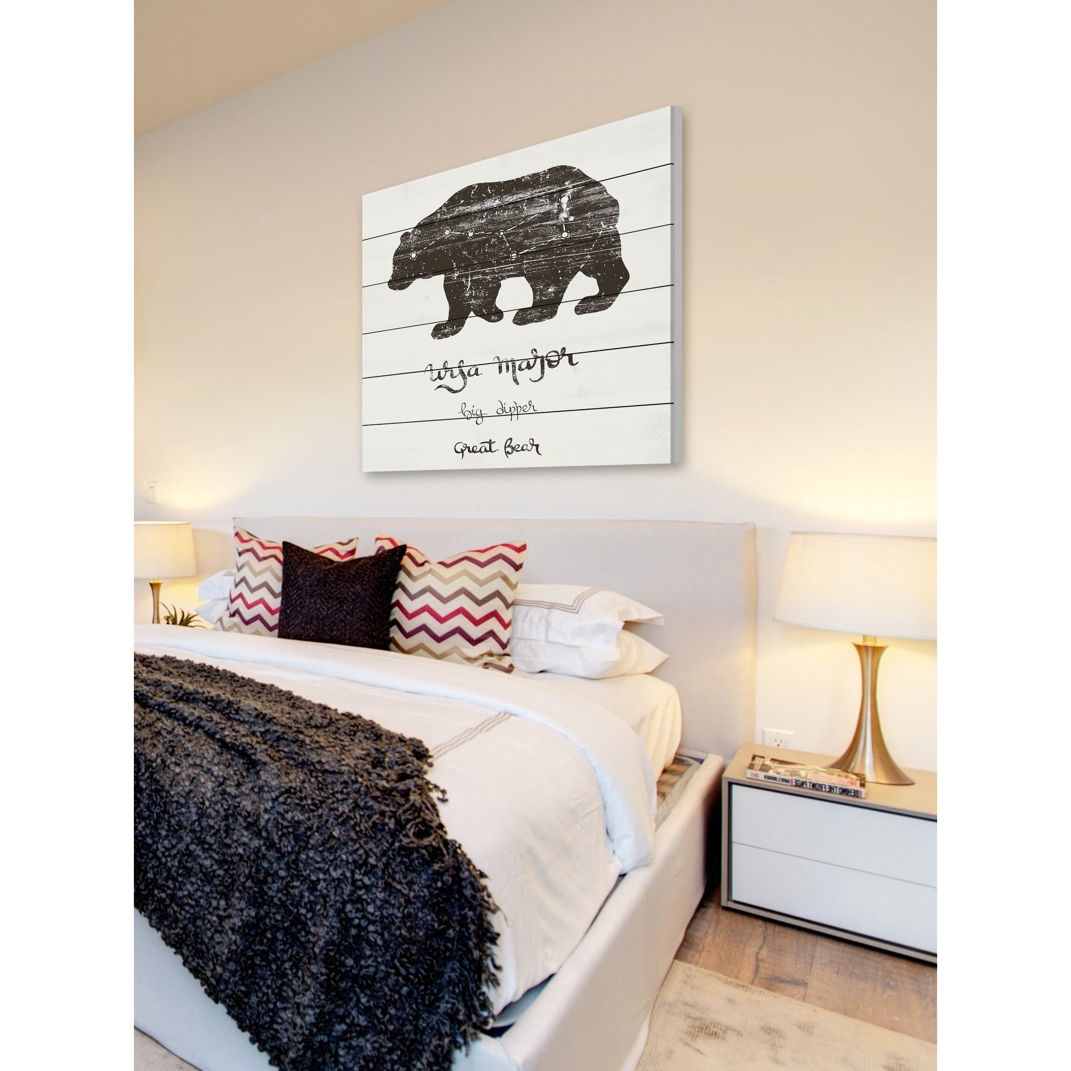 Ursa Major Painting Print on White Wood