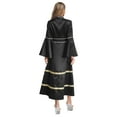 thumbnail image 2 of Sxiwei Women's Clergy Robe Church Cassock Cosplay Costume Choir Maxi Dress Liturgical Pastor Black 3XL, 2 of 7