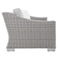 thumbnail image 5 of Modway Conway Sunbrella® Outdoor Patio Wicker Rattan 5-Piece Furniture Set in Light Gray White, 5 of 11