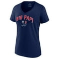 thumbnail image 2 of Women's Fanatics David Ortiz Navy Boston Red Sox Big Papi Graphic V-Neck T-Shirt, 2 of 3