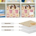 thumbnail image 4 of Yayeee Foldable Storage Basket for Shelves with Handles Waterproof Cloth Bins, Blue Beach Toys Pattern, 4 of 7