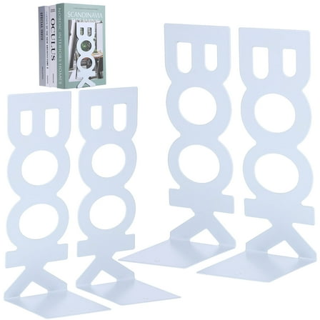 4 Pcs Kids Bookshelf Bookshelf for Kids Book Shelf Accessories Book Stopper Book Ends Book Baffle Book Stand Desktop Metal Child