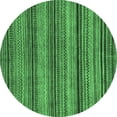 thumbnail image 1 of Ahgly Company Indoor Round Abstract Emerald Green Modern Area Rugs, 3' Round, 1 of 4