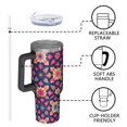 thumbnail image 4 of Modern 40oz Tumbler– Stainless Steel Insulated Tumbler with Handle and Straw, Large Capacity Travel Cup for Hot & Cold Drinks, 4 of 7