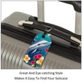 thumbnail image 3 of Square 2Pack PU Leather Dolphin Cruise Luggage Tag with Privacy Cover and Name ID Tag for Travel Handbags Backpacks Luggage Tags, 3 of 6