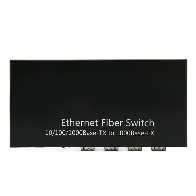 Fiber Switch, Up To 120km, 4 Optical Port 2 Electrical Port, 10 100 1000M Ethernet Transceiver, Plug And Play, Metal