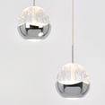 thumbnail image 1 of Refurbished Artika Oracle 5-Light LED Pendant Light Chrome Finish with Bubble Glass Shades, 1 of 1