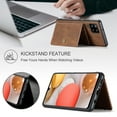 thumbnail image 2 of For Samsung Galaxy A12 Case 5G, Wallet with Detachable Magnetic Card Pockets,fit Car Mount, 2 in 1 Durable PU Leather Money Card Sleeve Kickstand Shockproof Protection Back Flip Cover - Brown, 2 of 8