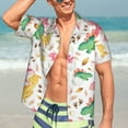 thumbnail image 7 of Pofeuu Cute Baby Dinosaurs Print Hawaiian Shirt for Men Sleeves Casual Button Down Summer Beach Dress Shirts T-Shirts,Large, 7 of 7
