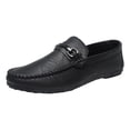 thumbnail image 6 of Mens Slip on Loafers Comfortable Boat Shoes Casual Walking Sneakers Metal Decor Business Work Lightweight Soft Sole Oxfords Black Size 8.5, 6 of 6