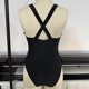 thumbnail image 5 of Trajes de baño para mujer, moda de verano para mujer, color sólido con cojín en el pecho y sin soporte de acero, traje de baño con tirantes sin espalda, trajes de baño para mujer, trajes de baño para, 5 of 8