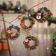 thumbnail image 2 of Decoración de corona navideña, piñas para colgar en la puerta, decoración para árbol de Navidad para el hogar, Chris como se muestra, como se muestra, 2 of 5