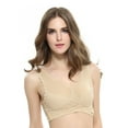 thumbnail image 1 of Saient Women's Sexy Lace Bra Solid Color Cross Side Buckle Bra Brassiere Wire-Free Lift Bras, 1 of 4