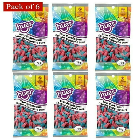 Huer Pocket Pals Sour Bubblegum 75g (Pack of 6) $4.99 ea.